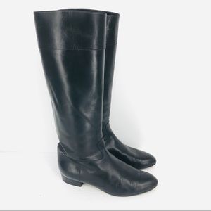 Escada 37 Black High End Quality Leather Pull On Boots Beautiful!! US Size 6